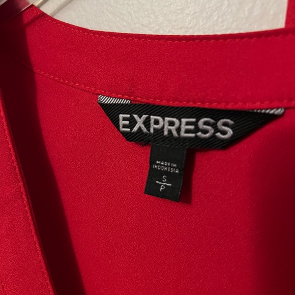Express red shirt dress with belt - Picture 4 of 4